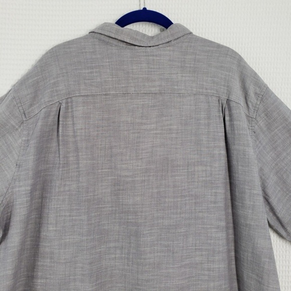 George Button Down Shirt Mens 2XL 50-52 Grey Classic Fit Short Sleeve Casual Dad - Picture 14 of 16